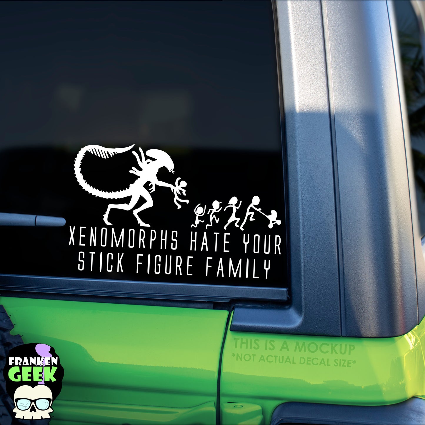 Xenomorphs Hate Your Stick Figure Family Vinyl Horror Vehicle Decal