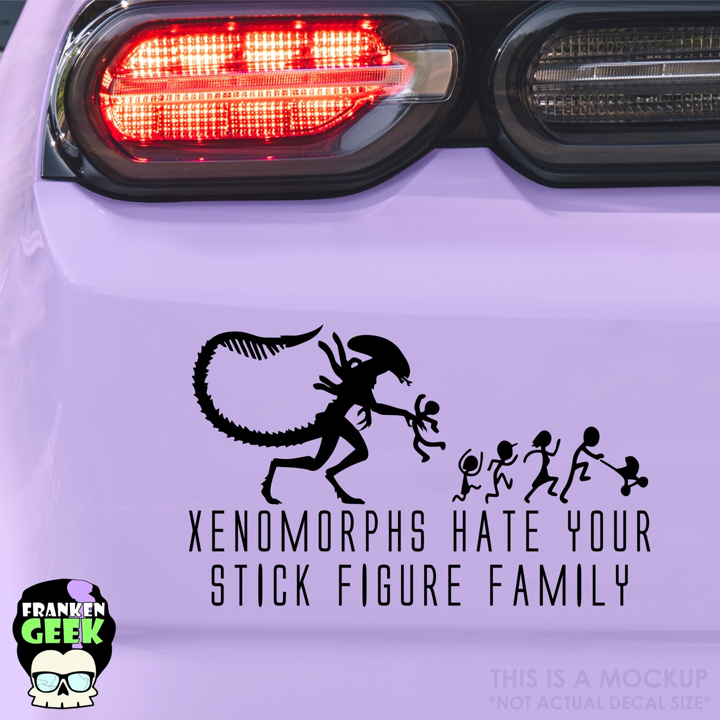 Xenomorphs Hate Your Stick Figure Family Vinyl Horror Vehicle Decal